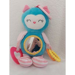 Carter's Baby Blue Owl Activity Care Seat/Stroller Sensory Toy Baby Plushy